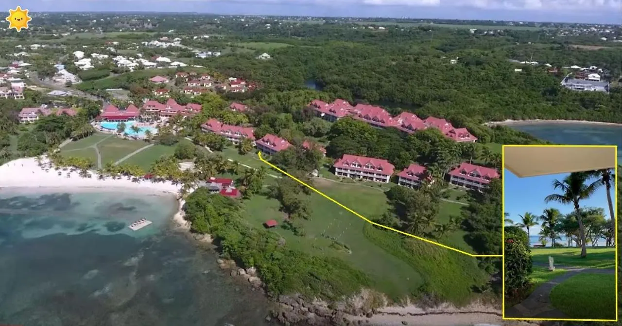 Grand Studio 4 Pers Superbe Vue Mer Et Cocotiers Dans Village Vacances Sainte-Anne Plage A - 30 M 0*, Сент-Анн Гваделупа